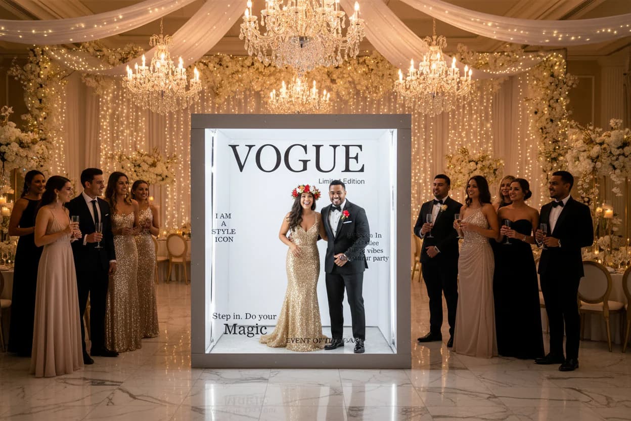 Photobooth premium et animation événementielle pour mariage et anniversaire à Paris