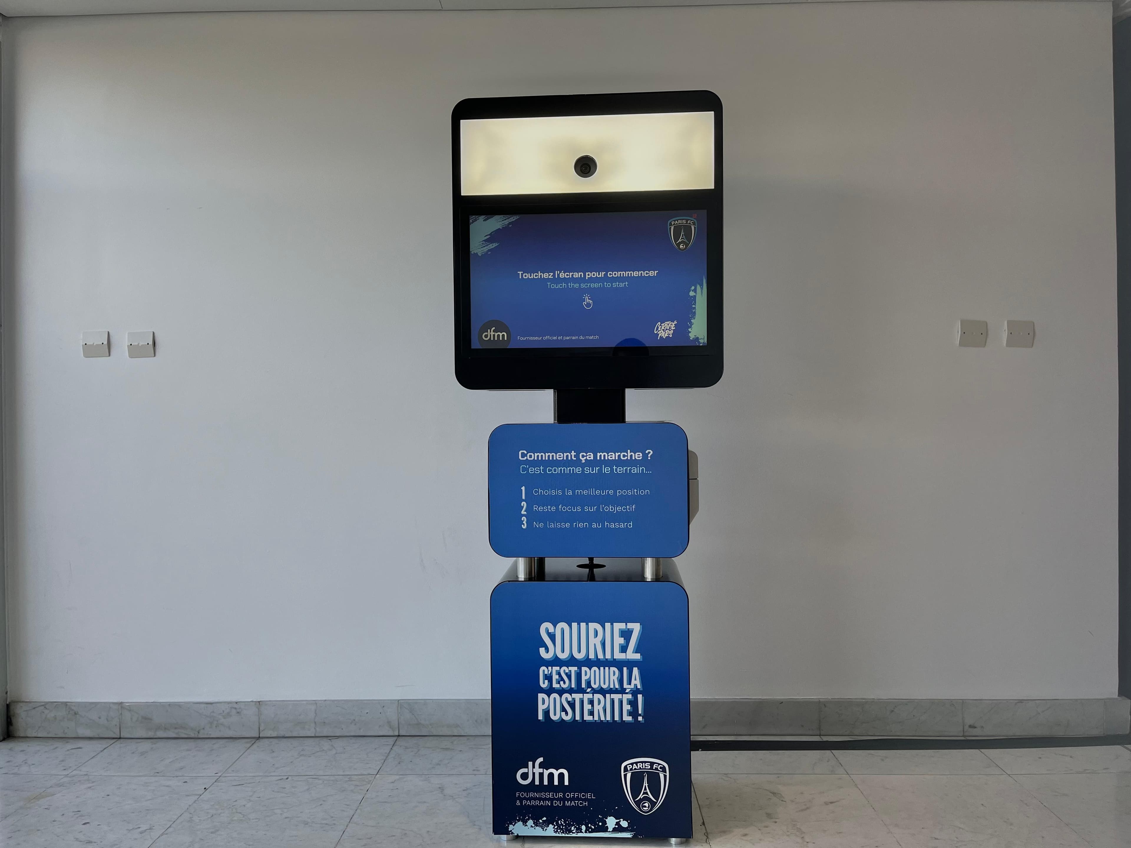 Écran d'accueil personnalisé DFM x Paris FC avec parcours utilisateur sur mesure
